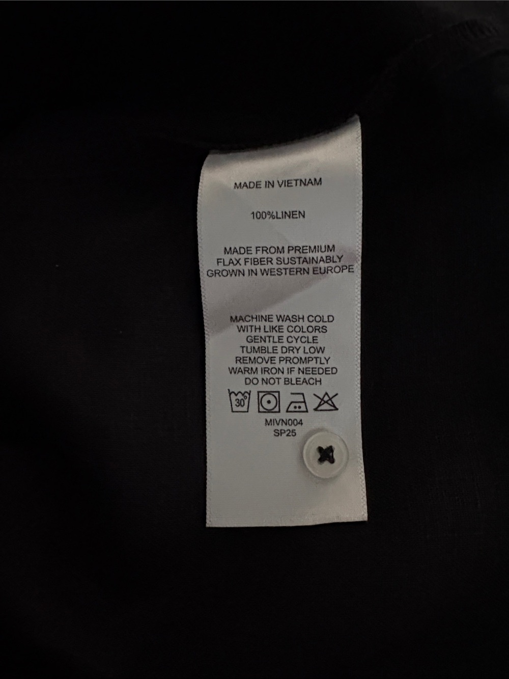 Quince Black Linen Sleeveless Top - Picture 4 of 5